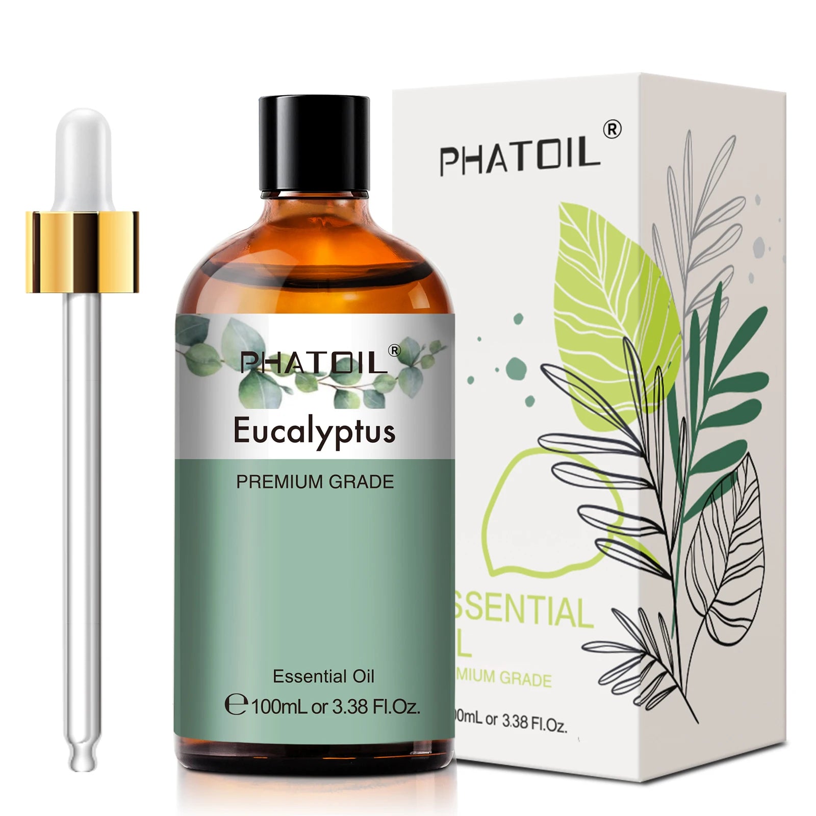 PHATOIL 100ml Pure Essential Oil Rose Lemon Vanilla Lavender Eucalyptus Aromatherapy Essential Oils For Diffuser Candle Making