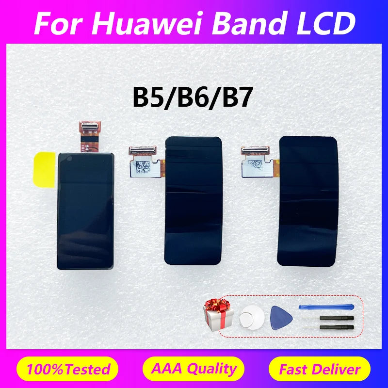 For Huawei TalkBand B6 LCD Screen B5 B7 watch Screen Assembly Touch Screen Display Internal and External Screens