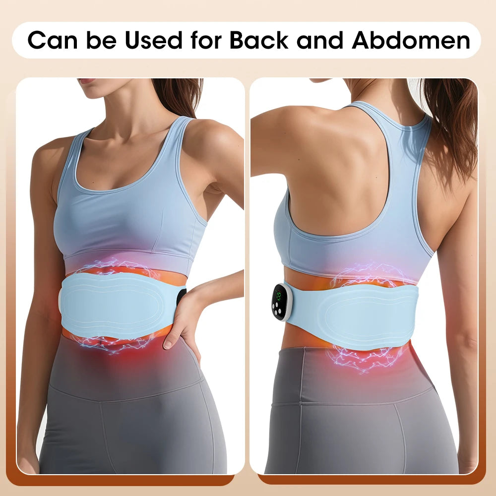 Electric Waist Massager Lower Back Vibration Hot Compress Heating Waist Massage Ab Toning Belt Fitness Heating Pad Muscle Relax