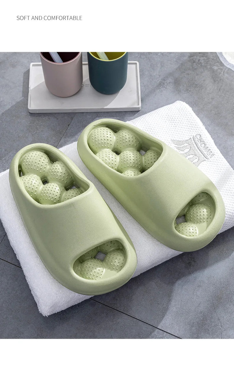 TZLDN Ergonomic EVA Unisex Bathroom Slippers Water-Leakage-Proof Massage Indoor Slippers Comfortable Breathable Casual Slippers