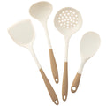 4pcs Silicone Kitchenware Utensils Set Pot Shovel Leaky Spoon Soup Spoon Ladle Cooking Set Party Home Kitchen Tools