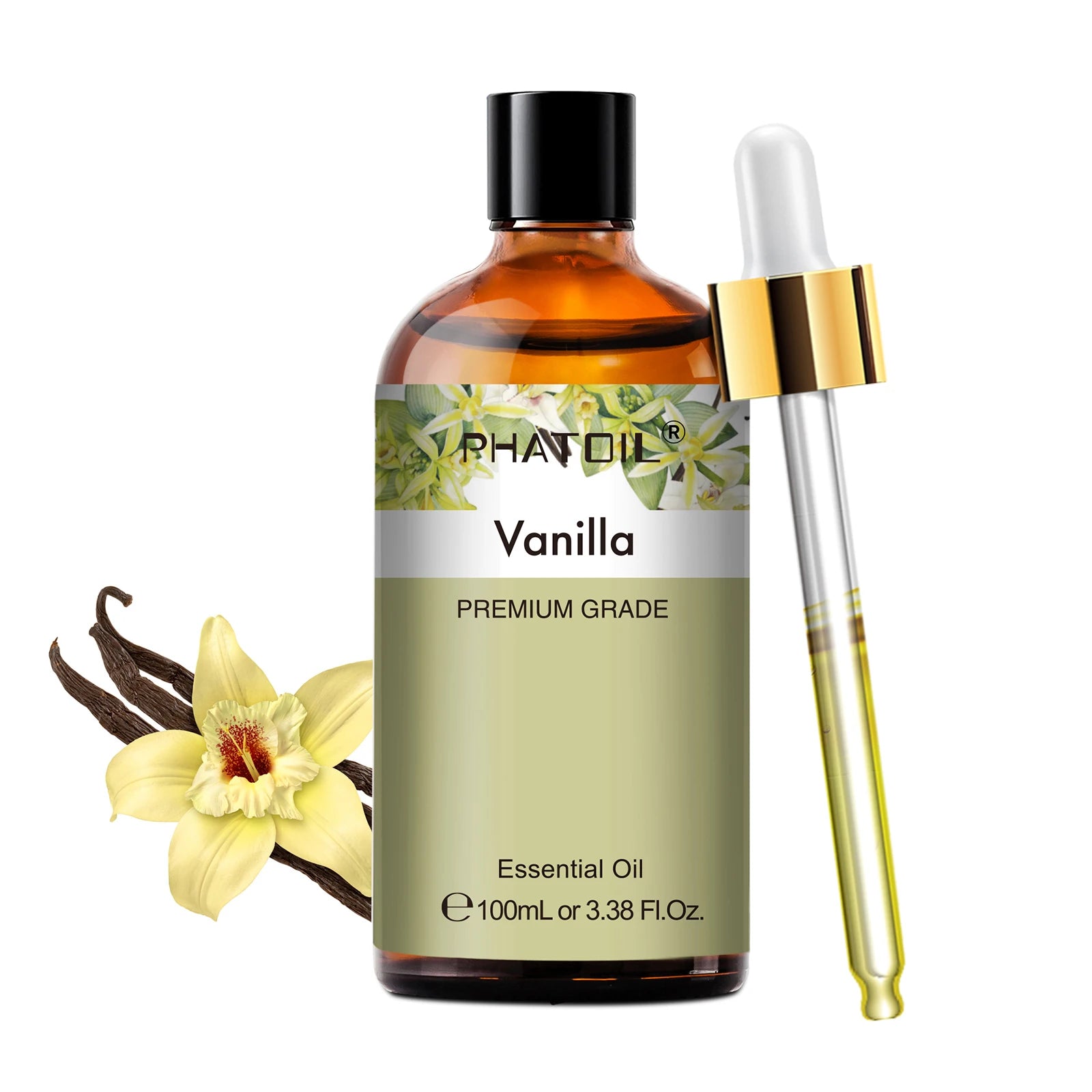 PHATOIL 100ml Pure Essential Oil Rose Lemon Vanilla Lavender Eucalyptus Aromatherapy Essential Oils For Diffuser Candle Making