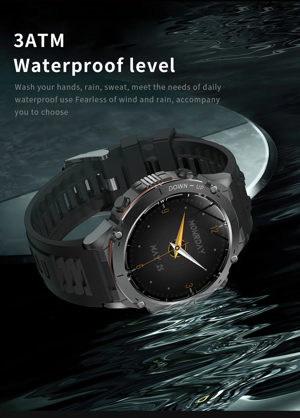 2025 GUHUAVMI Y-101 GPS Sports Smart Watch 10ATM Waterproof Built-in Dual-Band GNSS Compass Altimeter Military Grade Smartwatchs