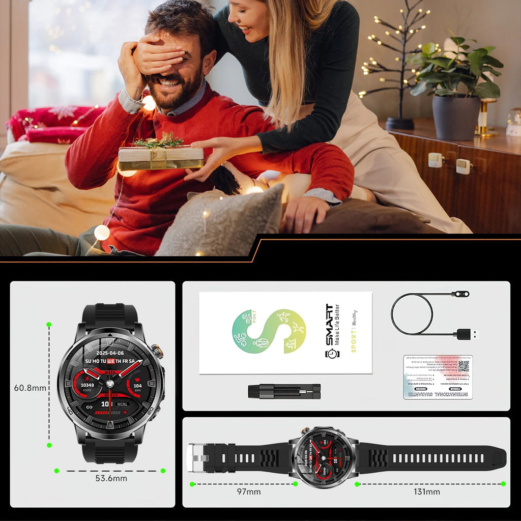 2026 Military T-Rex 3 Smart Watch Fitness Clock Men 466*466 AMOLED Screen 1000mAh Battery Flashlight Call Waterproof Smartwatchs