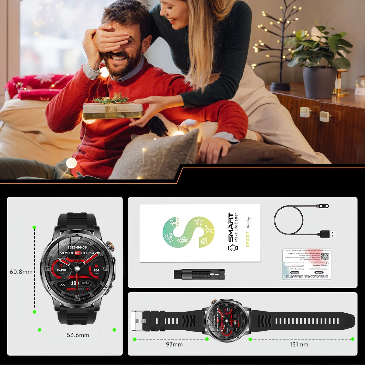 2026 Military T-Rex 3 Smart Watch Fitness Clock Men 466*466 AMOLED Screen 1000mAh Battery Flashlight Call Waterproof Smartwatchs