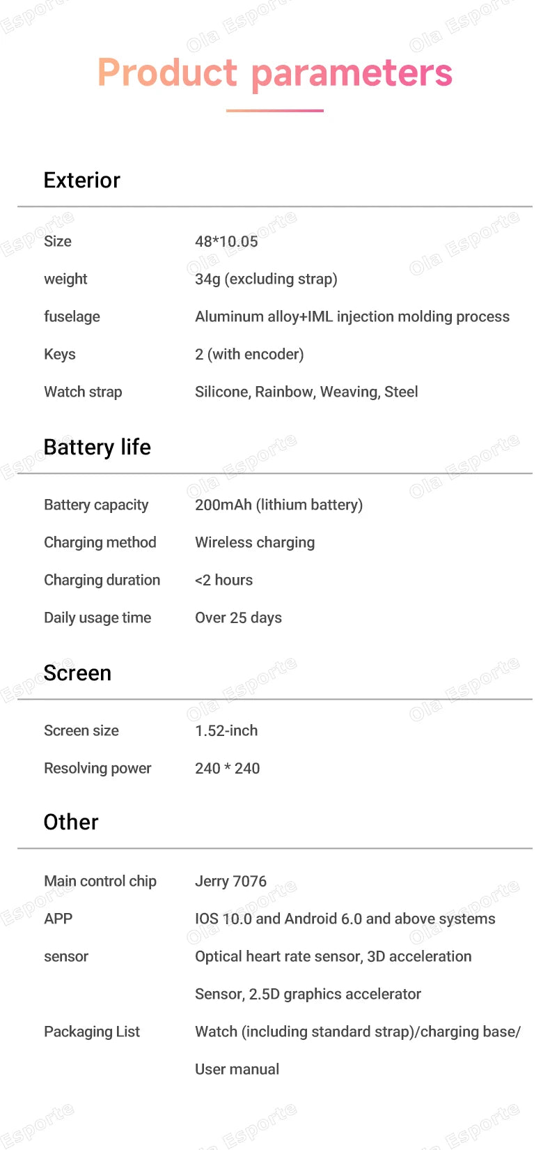 Smartwatch 1.52" AMOLED Screen GPS Track NFC Smart Wartch Waterproof Bluetooth Call Health Monitor Sports Men Women Holiday Gift