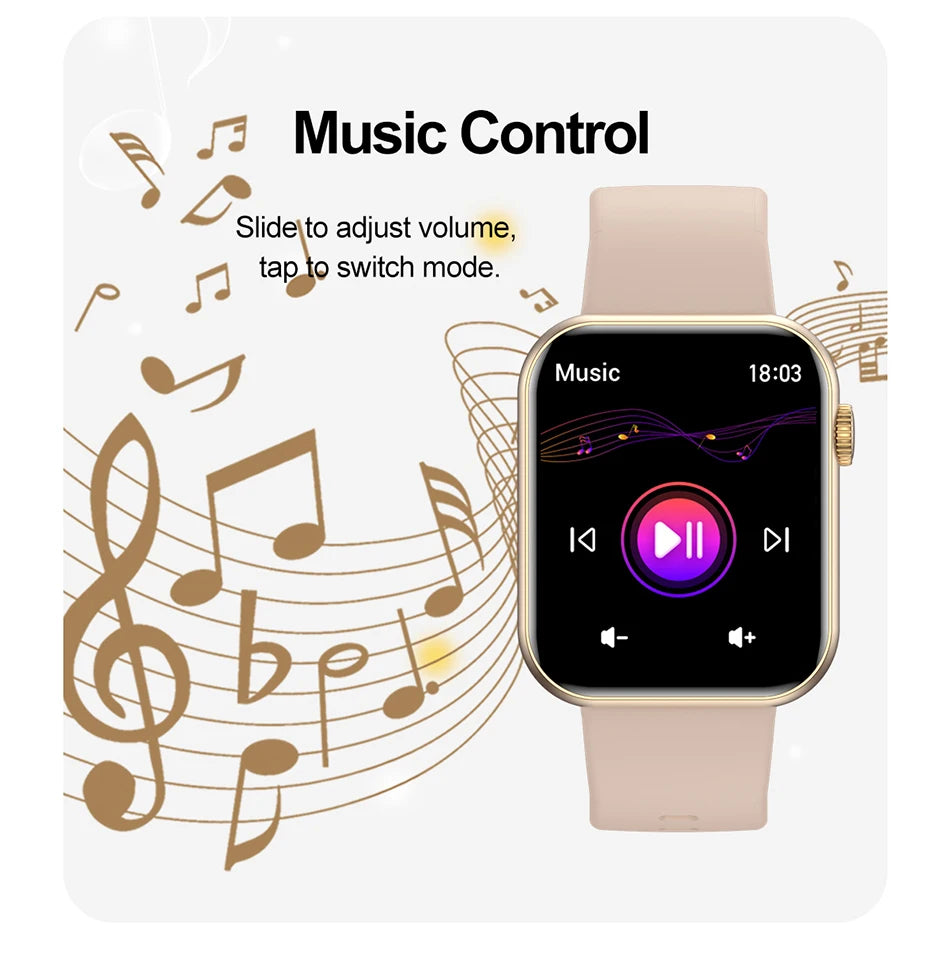 2026 New Popular Smartwatch Full Touch Screen Bluetooth Call Heart Rate IP68 Waterproof Watches Sports Bracelet SmartWatch Women