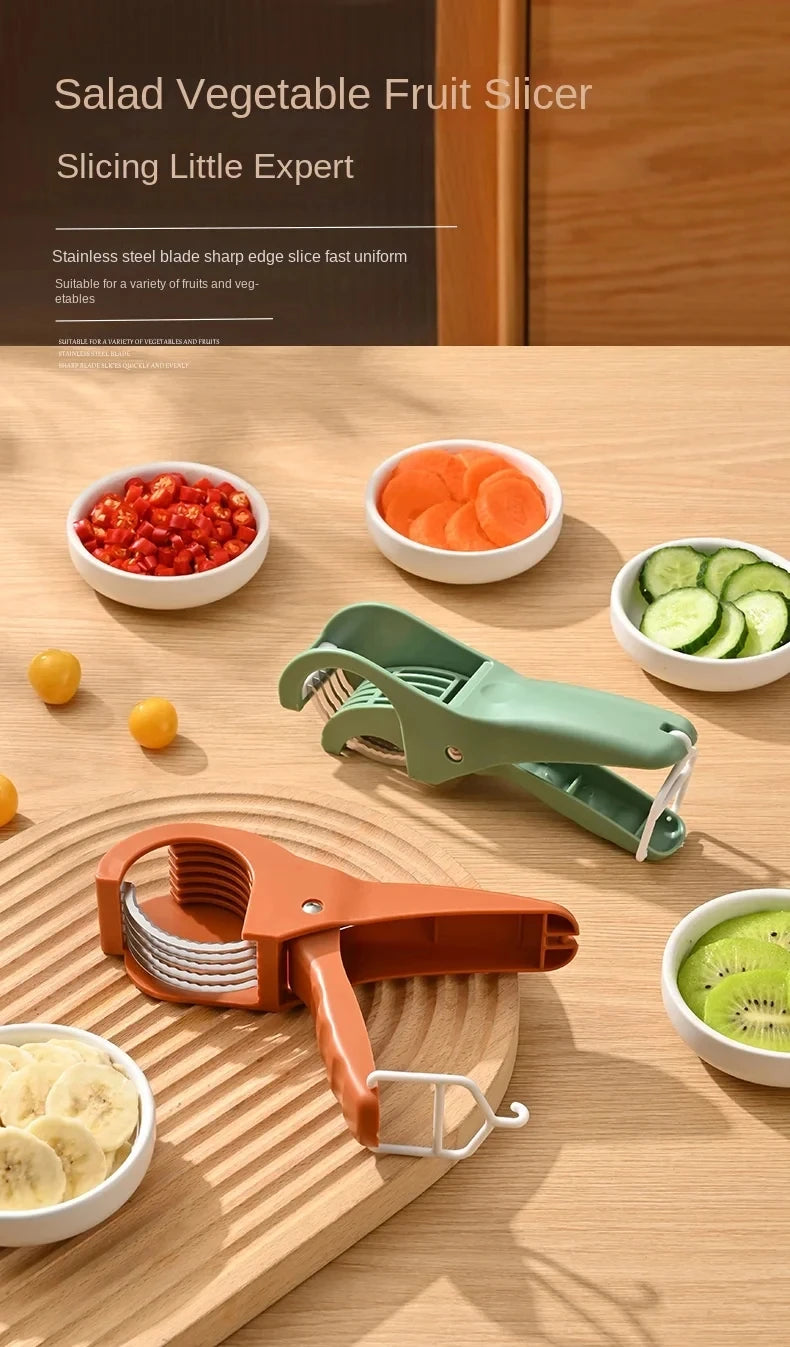 1Pc Kitchen Tools Stainless Steel Vegetable and Fruit Slicer Multi Functional Salad Slicer Kitchen Accessories