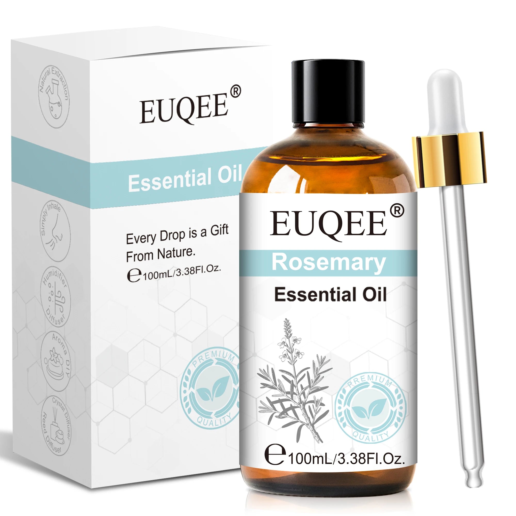 EUQEE 3.38FI.Oz. Aromatherapy Essential Oil For Reed Diffuser Humidifier-100ml Vanilla Lavender Cinnamon Lemon Essential Oils