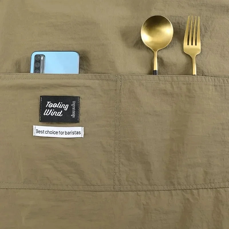 Multi-Purpose Unisex Breathable Waterproof Kitchen Apron Adjustable Strap Oil Resistant Bib for Cooking Cleaning Restaurant Work