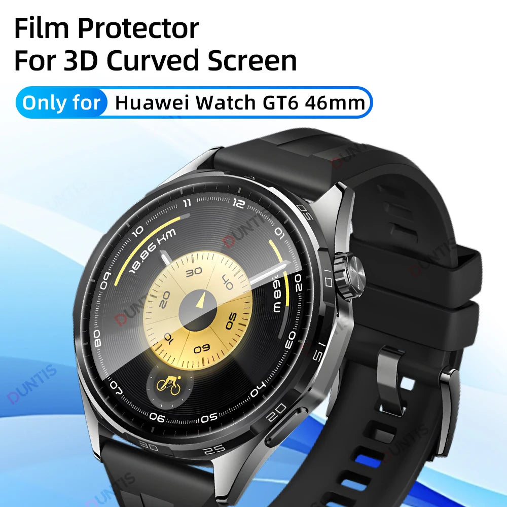 Screen Protector for Huawei Watch GT 6 Pro 46mm 3D Curved Screen Protector Ultra-HD Full Coverage Protective Film Accessories