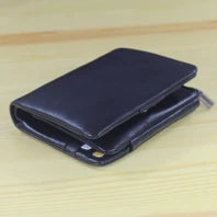 Luxury Handmade 100% Genuine Leather Men Wallet Purse Short Money Clip with Coin Pocket Male Money Bag Multi-Card Wallet Vintage