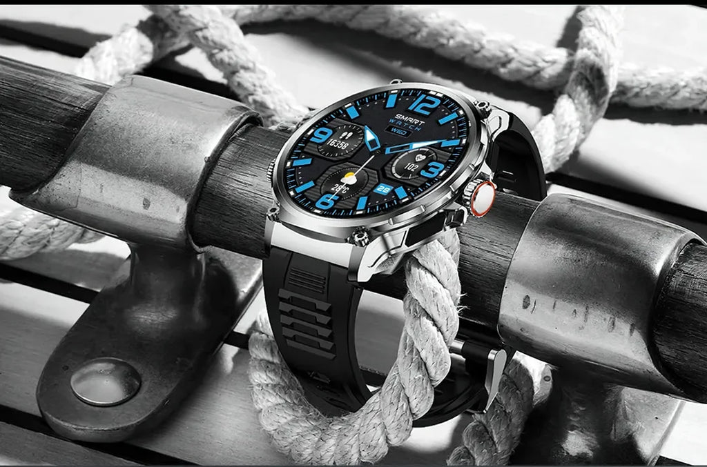 710mAh Bluetooth Call Smart Watch Men Sports Fitness Watches 1.85"HD Health Monitor Waterproof Smartwatch Men For Holiday Gifts