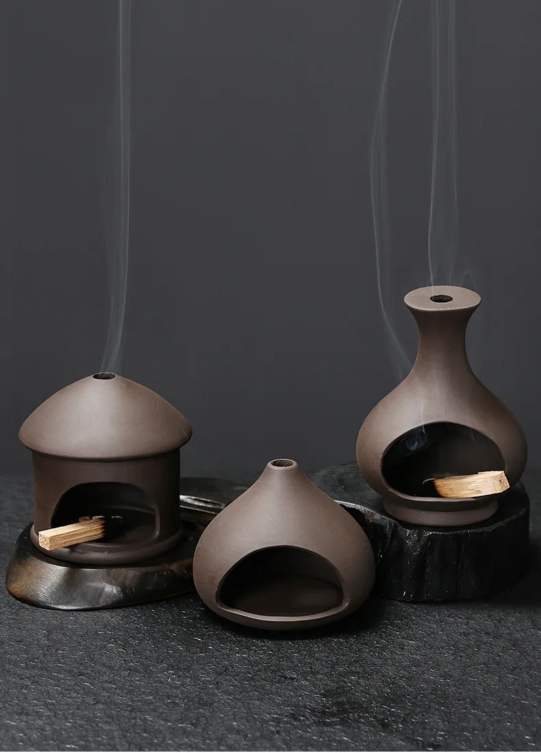 Ceramic Incense Holder for Sticks Decorative Incense Burner Tray Home Decor Smudge Ash Catcher Yoga Meditation Room Incensory