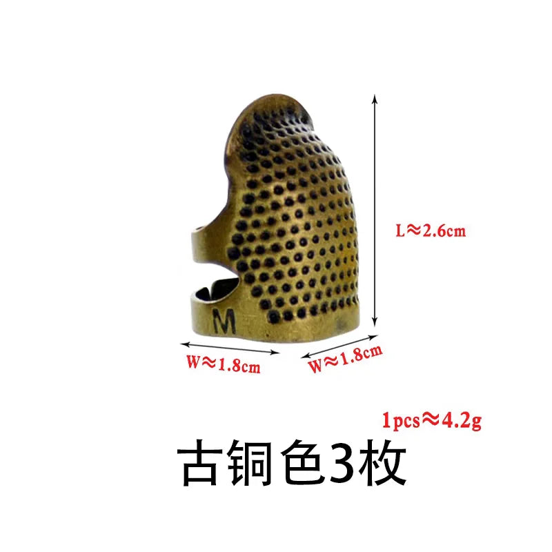 Adjustable Vintage Sewing Thimble, Handmade Non-slip Embroidery against Ring, Vintage Needle Presser Needle Hoop Finger Holder