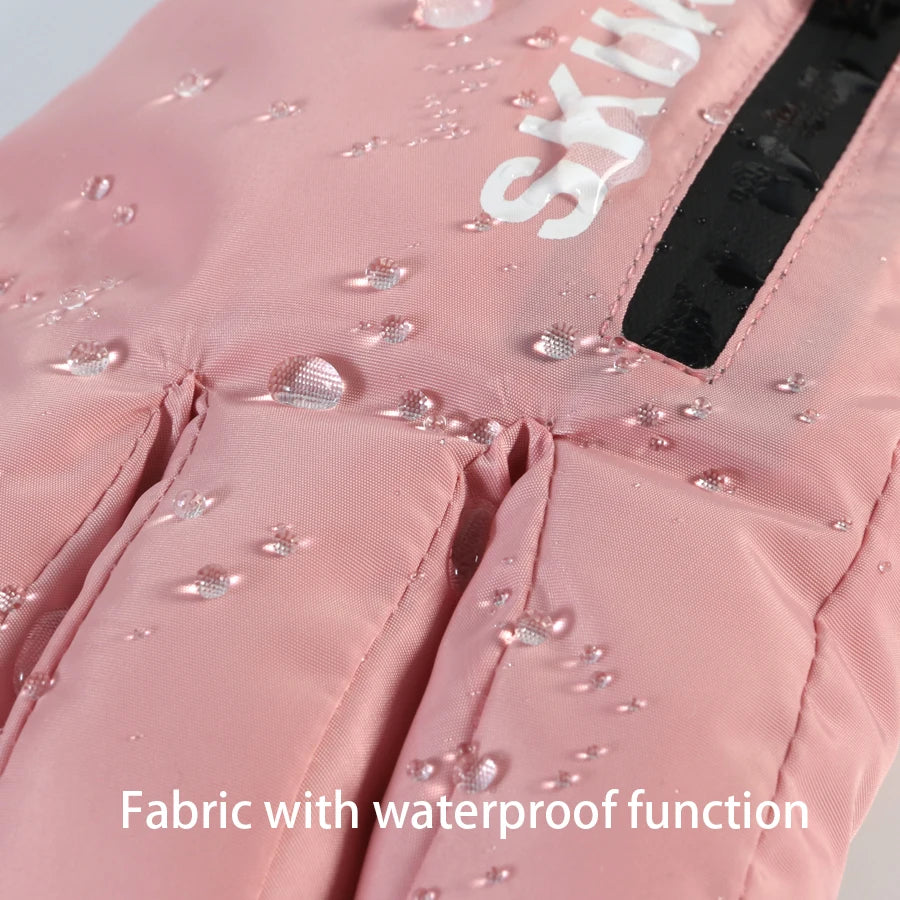 WOMEN'S Professional Winter Warm Skiing Gloves, Warm Snow Gloves, Waterproof Motorcycle Gloves, Smile 506 Touch Screen