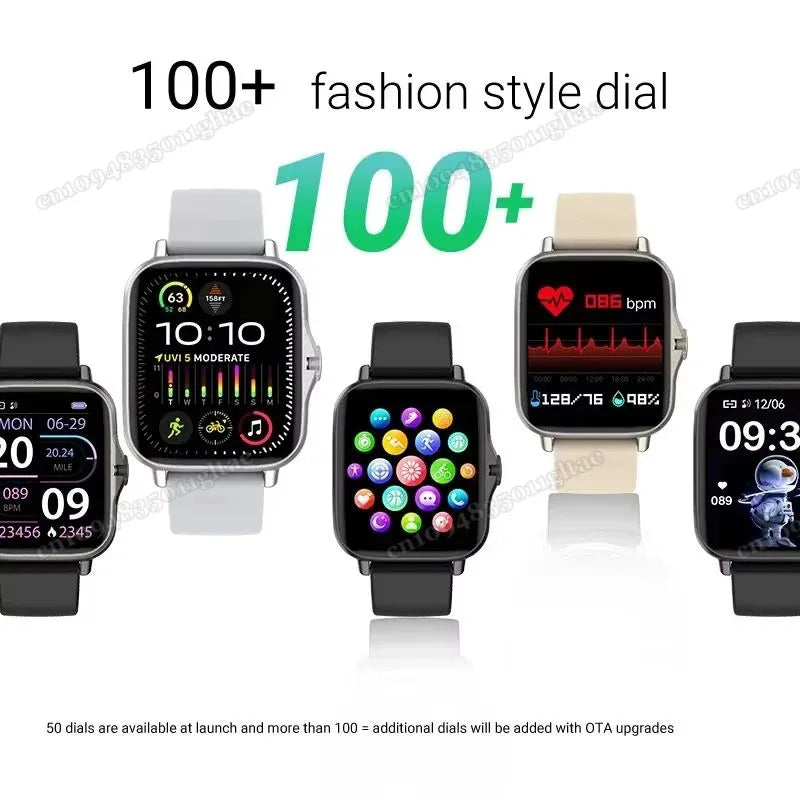 2026 New Smart Watch 2.01” Inch HD Screen Bluetooth Talk Pedometer IP68 Waterproof 123 Sport Modes Man Woman Watch Gift Pk HW12
