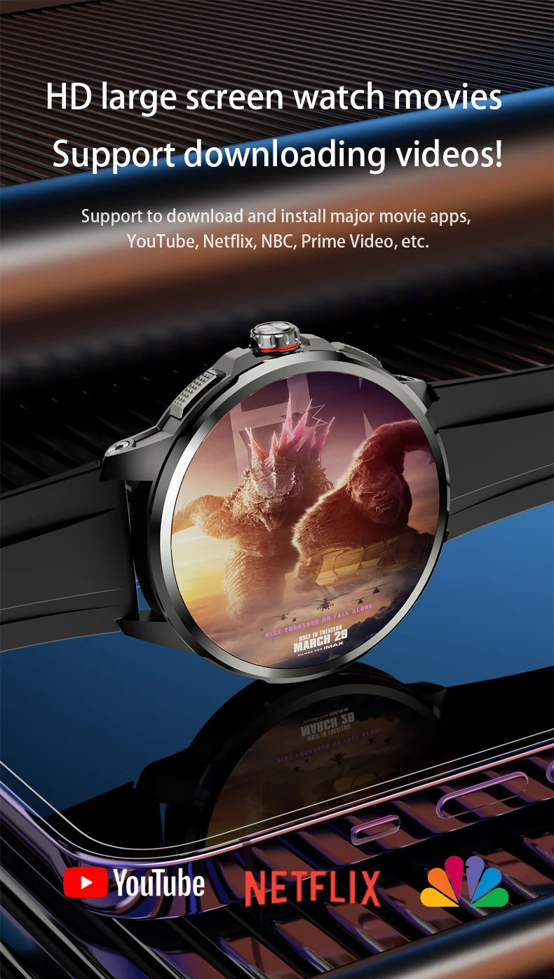 Original H99 Smart Watch Android Watches 1.95inch Amoled Screen Men's Smartwatch With 190° Rotary Camera GPS WIFI Sim Card Slot