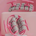 Ring Leg Massager with 14 Soft Rubber Rollers for Full Body Neck Shoulder Abdominal Anti Cellulite Slimming Muscle Relaxation