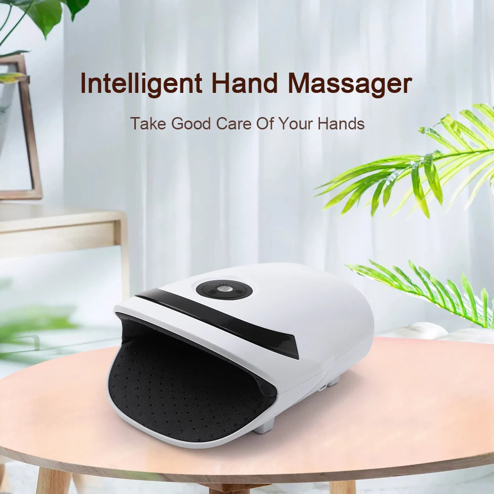 Cordless Hand Massager Machine for Wrist Arthritis Vibartion Heat and Pressure Acupoint Physiotherapy Palms Finger Compression