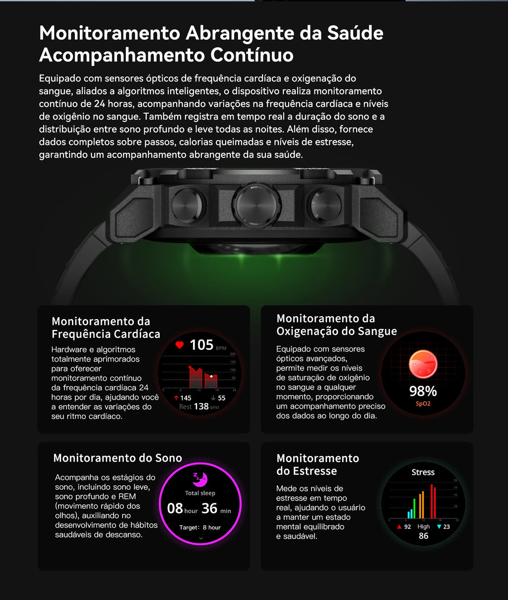 AURAFIT Reloj Hombre GPS SmartWatch 1.43 HD AMOLED GPS Integrated Telephone Llamades Deportes Smartwatch for hombres