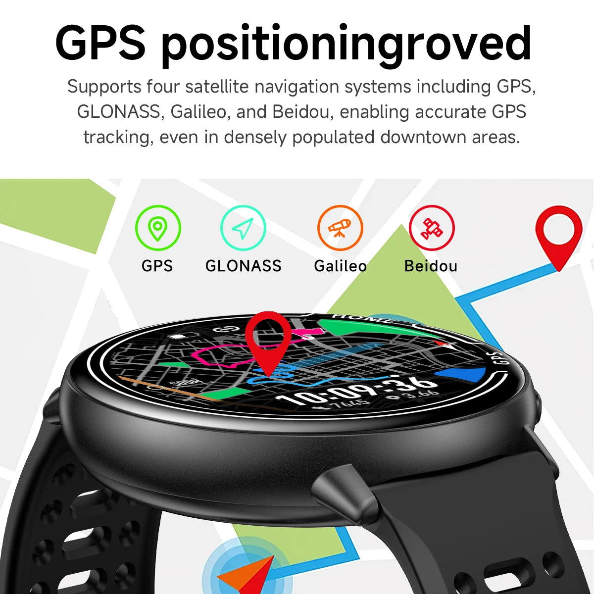 2025 Exquisite GPS Smart Watch Wireless BT Call Answer IP68 Waterproof Outdoor Sports Record Heart Rate Monitor for Men Women