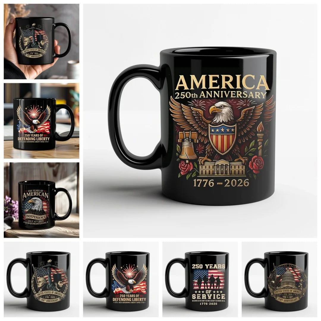 America'S 250th Anniversary Mug Ceramic Water Cup Multi-Purpose Tea Milk Coffee Cup Party Beer Mug Usa 250th Anniversary