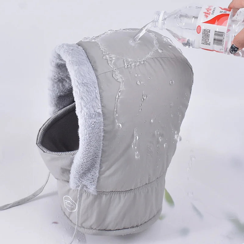 Unisex Plush Balaclava Hat Knitting Breathable Winter Women's Balaclava Hat Warm Neck Scarf With Face Mask For Outdoor Sports