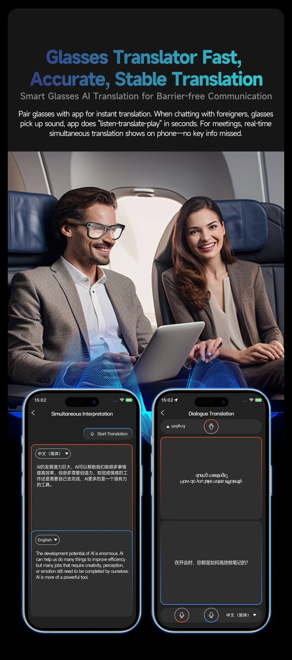 2026 New Upgrade smart glasees With Camera Video Recording AI Photo Recognition Bluetooth Call Translation Voice Sunglasses Man
