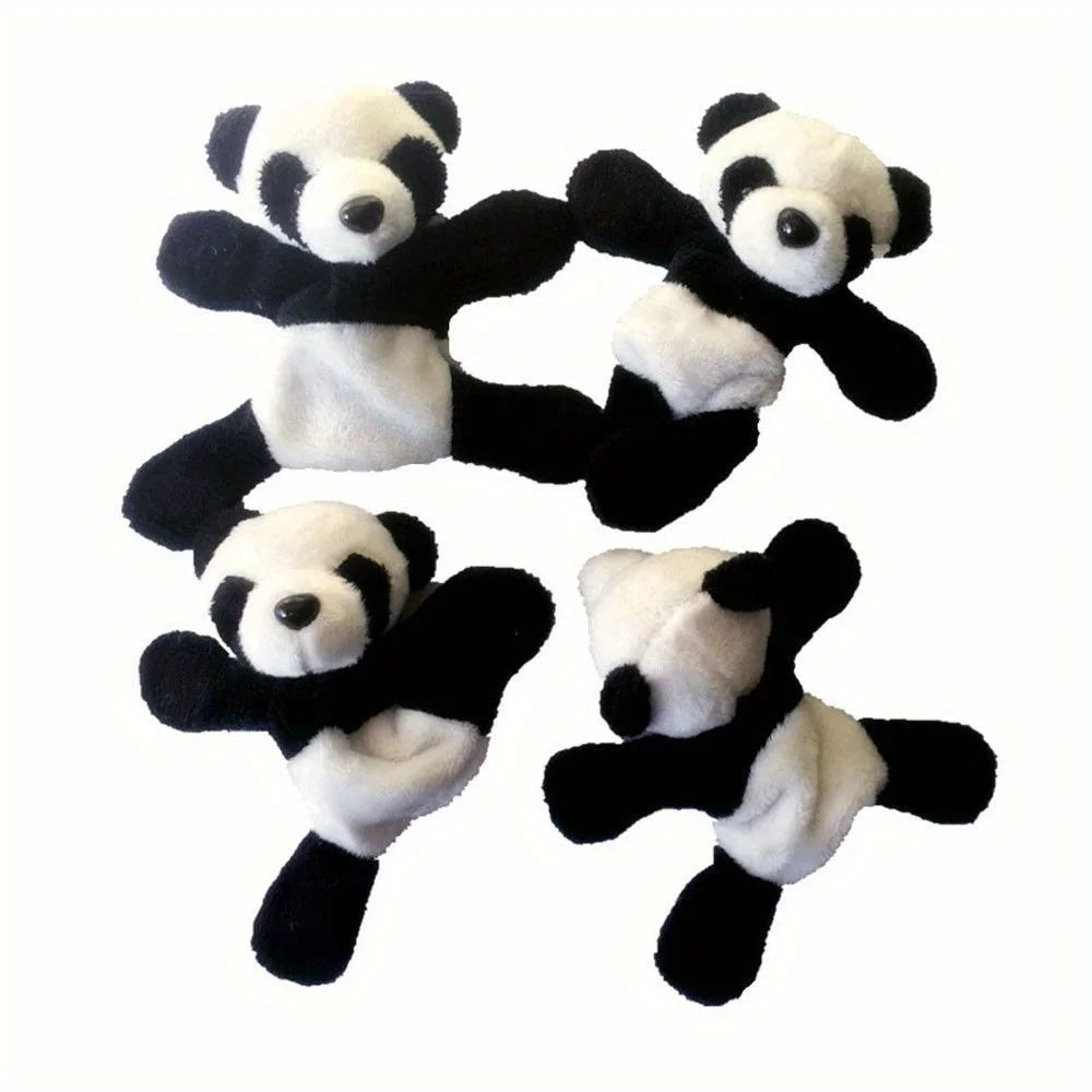 Cute Soft Plush Panda Magnet - Oval Fabric Whiteboard & Fridge Decor, Perfect for Gifting and Organizing