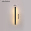 IP65 waterproof wall lamp minimalist led outdoor wall lamp black balcony terrace outdoor wall villa garden wall washer lamp