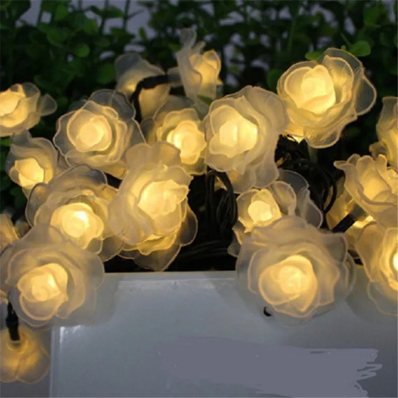 Led Solar Lamp Solar Garden Light Xmas Outdoor Decoration Lights Garden Butterfly Rose Decorative Light Outdoor Garland Lights