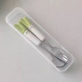 Children Cartoon Animals Cutlery Stainless Steel Spoon Fork Set Portable Outdoor Lunch Tableware with Box Kitchen Accessories