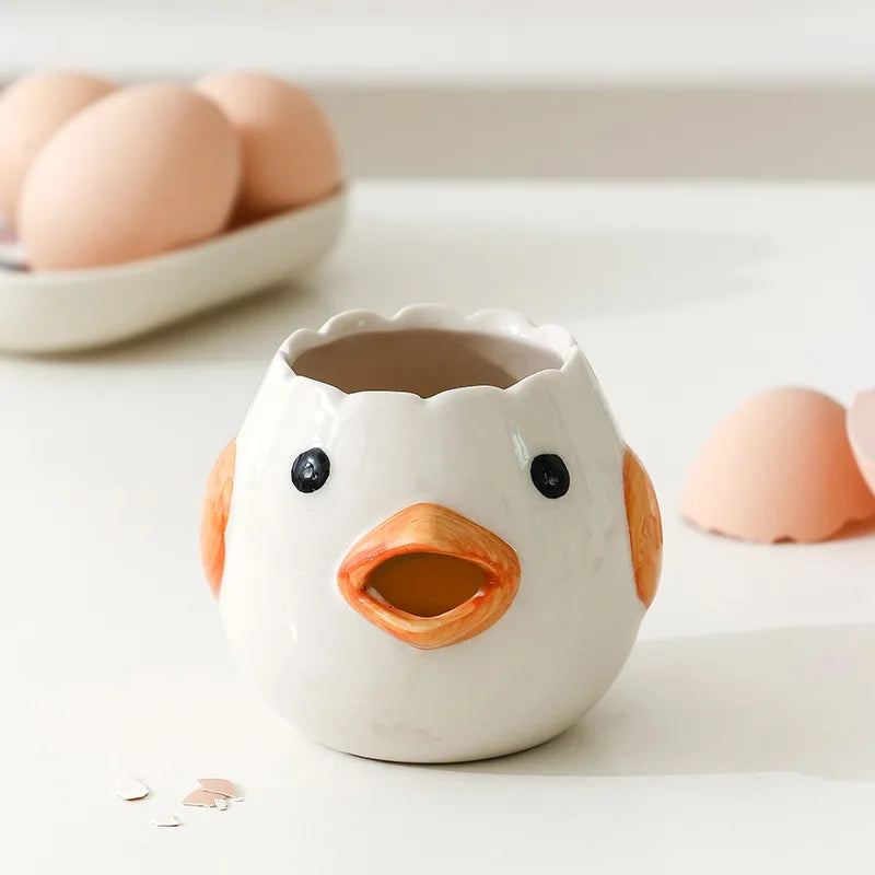Egg White Separator Cartoon Shaped Ceramic Egg Yolk Separator Household Baking Tool Egg Liquid Filter
