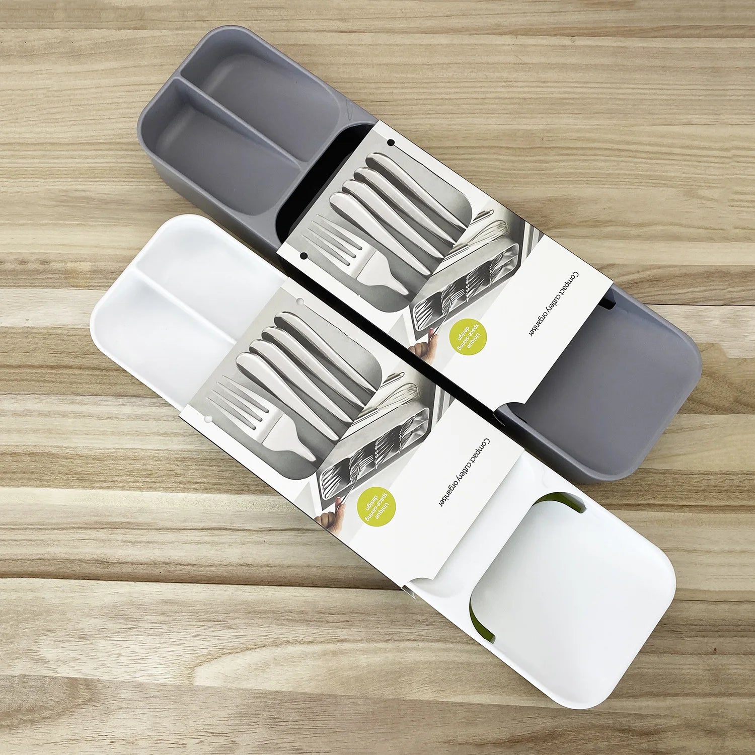 Multi-purpose Cutlery Storage Tray Cutlery Fork Spoon Compartmentalized Organizer Kitchen Drawer Categorized Storage Boxes