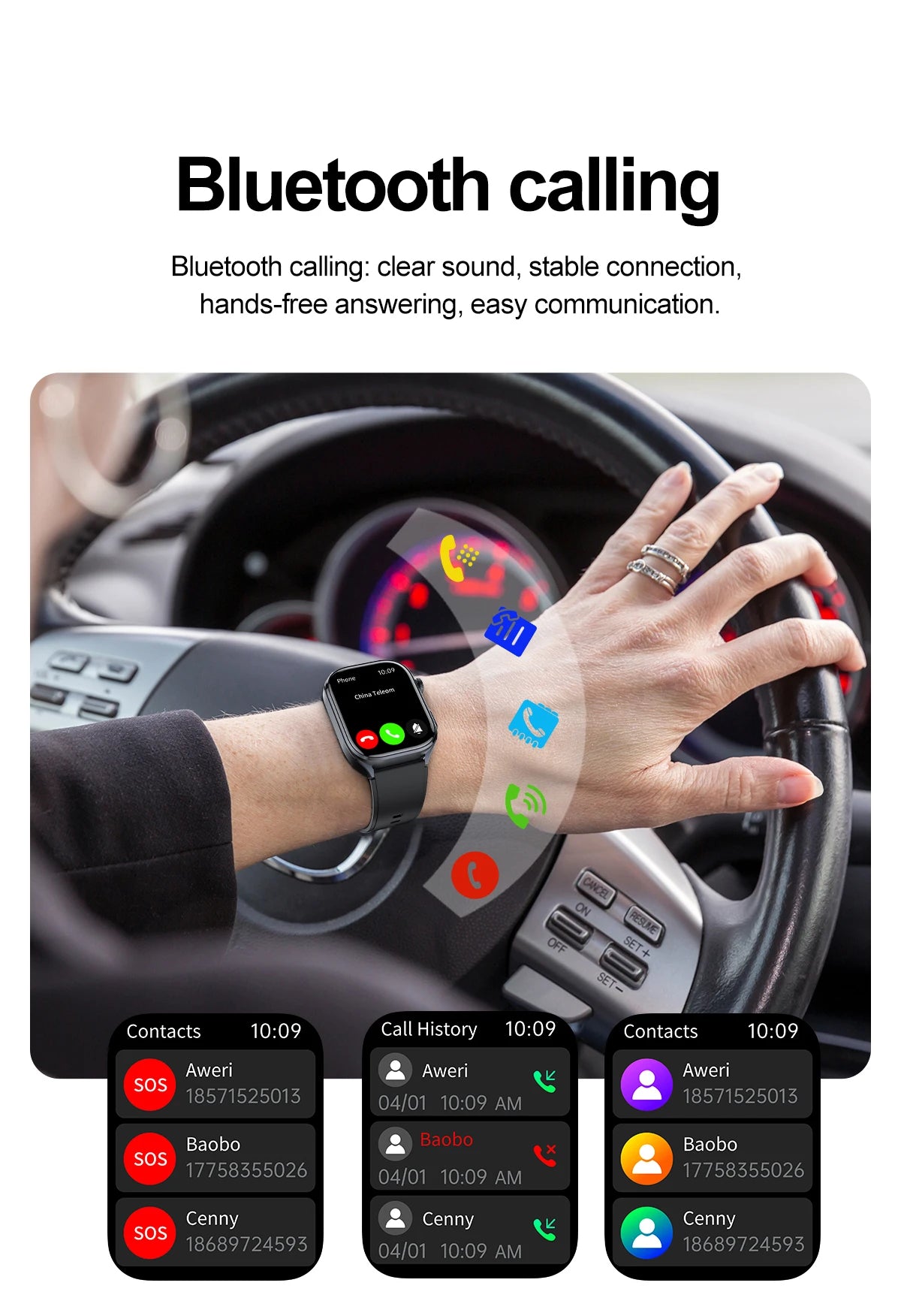 2026New Accurate Diagnosis Smart Watch ECG Blood Oxygen BP Uric Acid Lipids HD AMOLED Screen BT Call Health Smartwatch Men Women