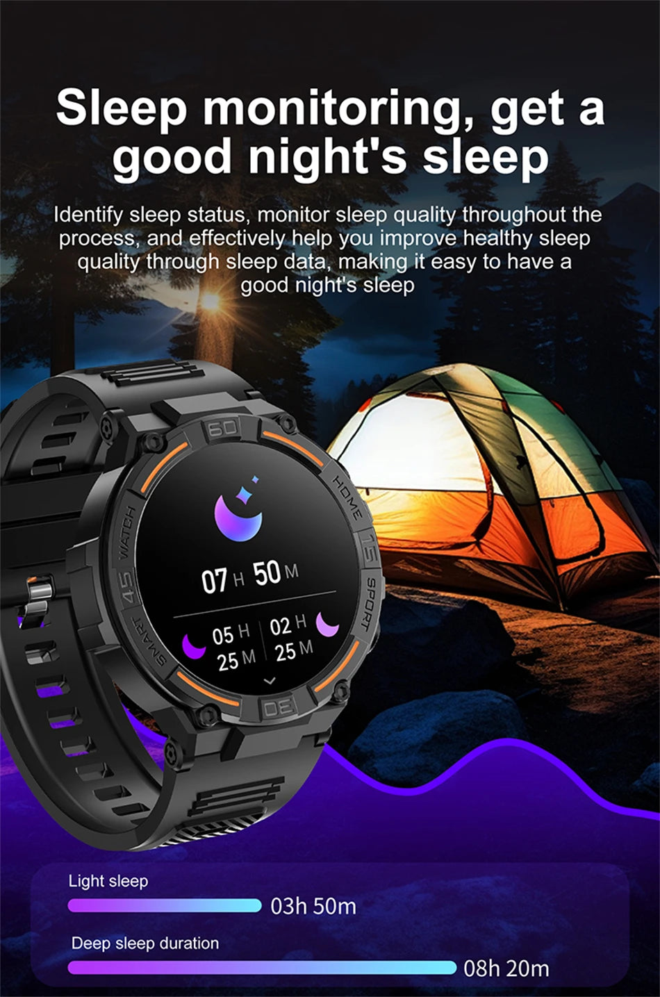 2026 New Military Outdoor Smart Watch GPS 1.52" Ultra HD Display Bluetooth Call Heart Rate IP69K Waterproof AI Smartwatch Men