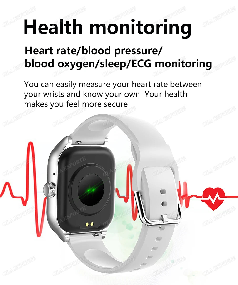 New Smart Watch 2.01'' HD Display Bluetooth Call Health Monitor Sports Mode GPS Track Smartwatch Men Women For Android IOS HT30