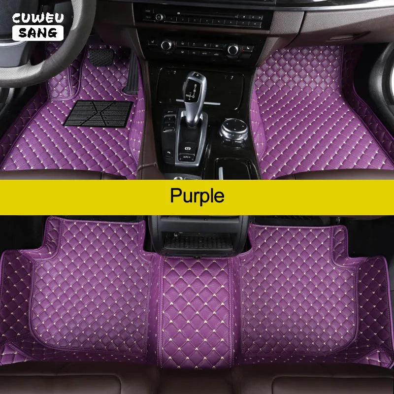 CUWEUSANG Custom Car Floor Mats For Peugeot 2008 2013-2023 Auto Carpets Foot Coche Accessorie