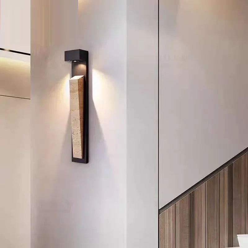 Modern Luxury Yellow Cave Stone Wall Lamp Outdoor Waterproof Wall Lamp Villa Living Room Bedroom Corridor Exterior Wall Lighting
