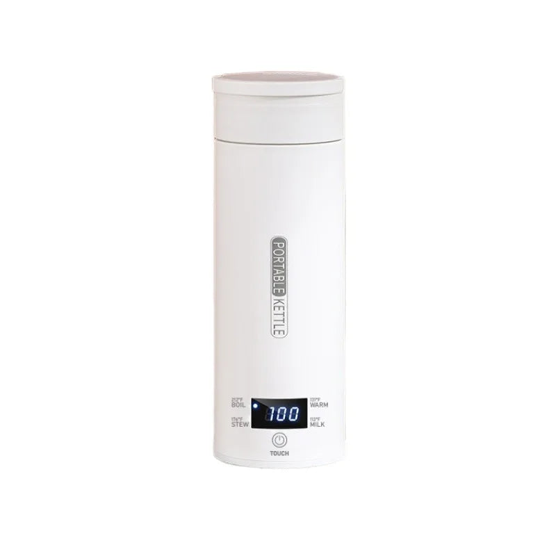 JFBONIN Electric Kettles Portable Tea Coffee Kettle Travel Boil Water Thermal Cup Anti-Scald Water Bottle English Menu