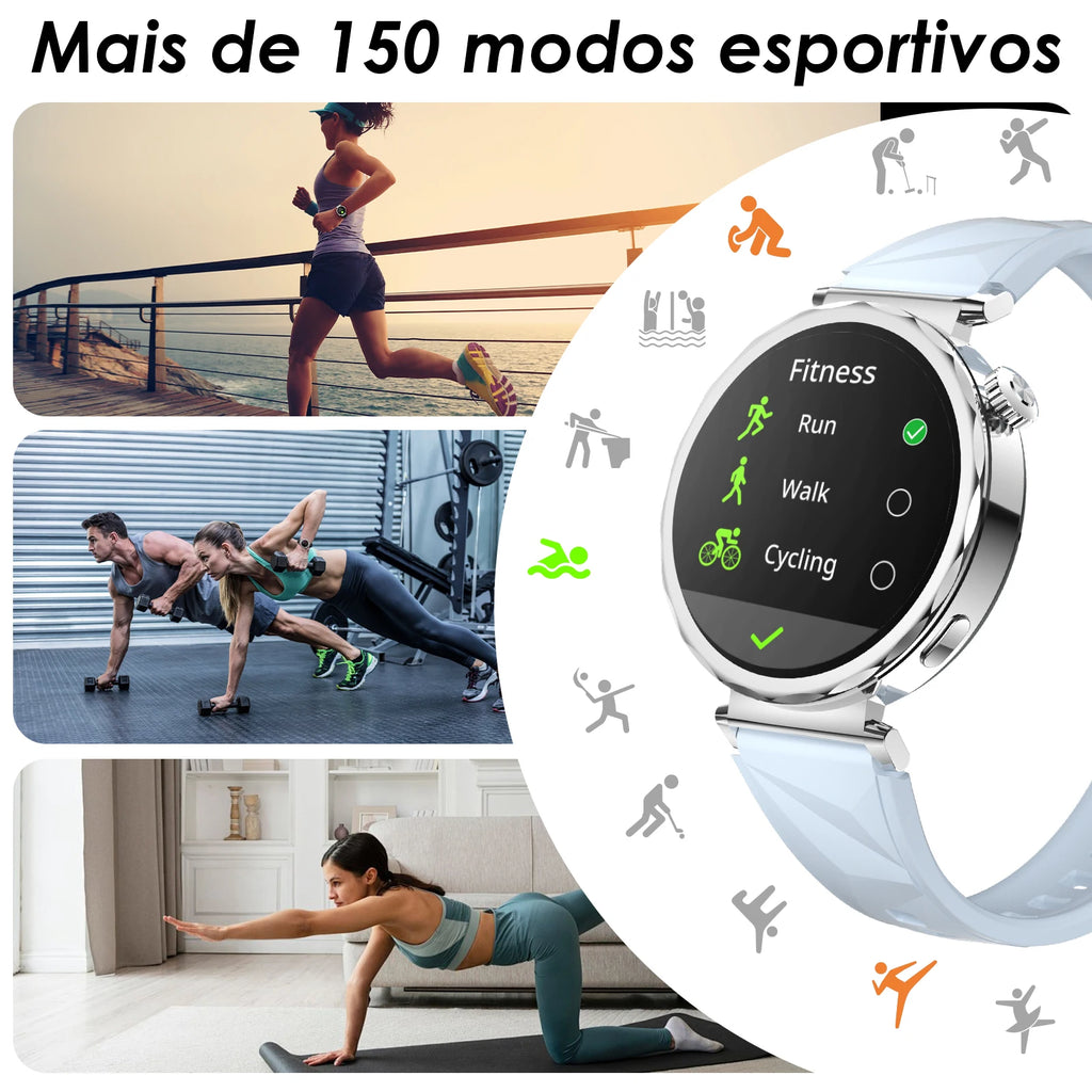 AURAIF ELLA 4: Women's Smart Watch with Multiple Sports Modes, Bluetooth Calls and Customizable Dials
