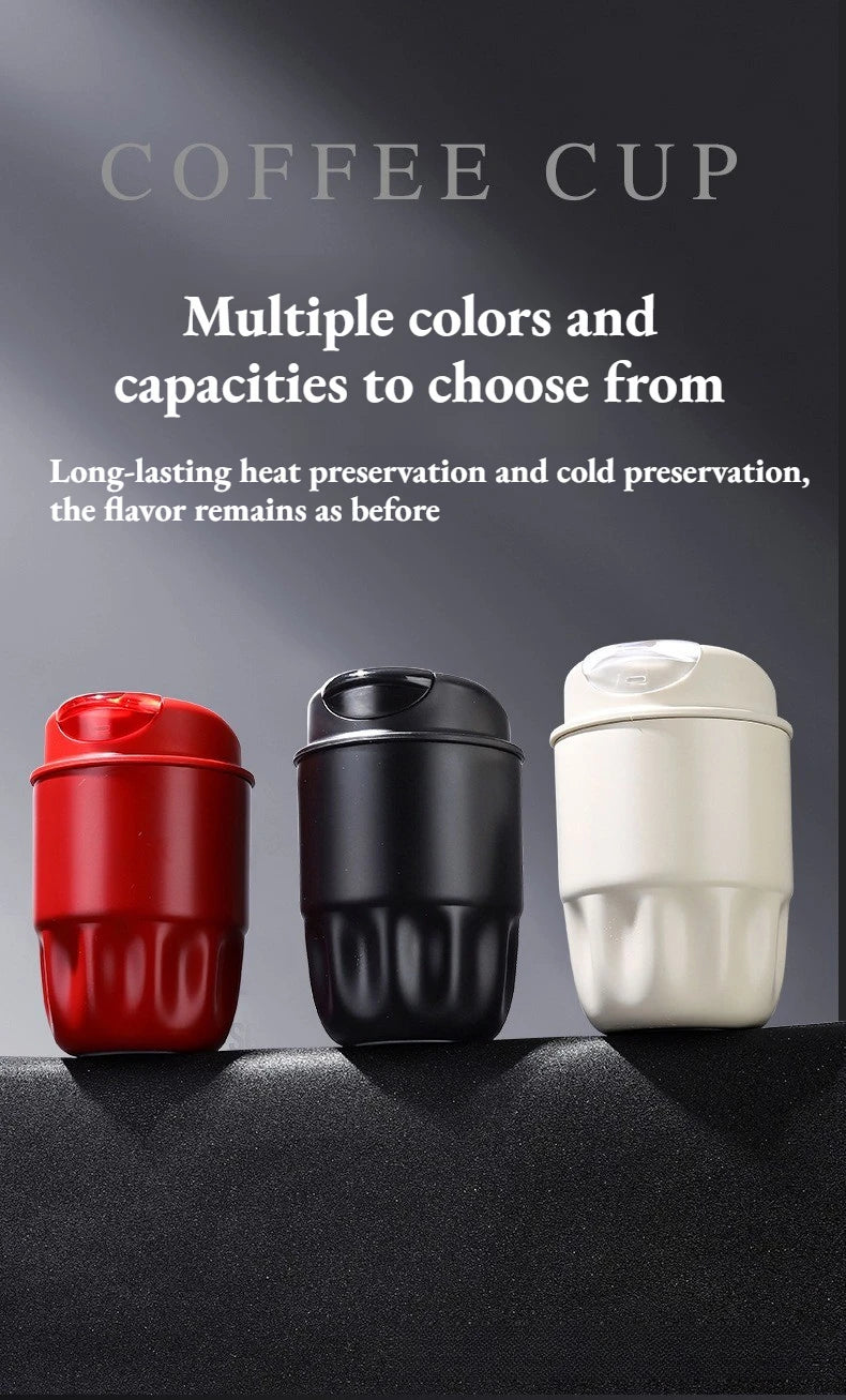 260ML 450ML SUS316 Thermal Coffee Mug Leakproof Portable Travel Tumbler with Lid Stainless Steel Cup for Car Work Hot Cold Drink