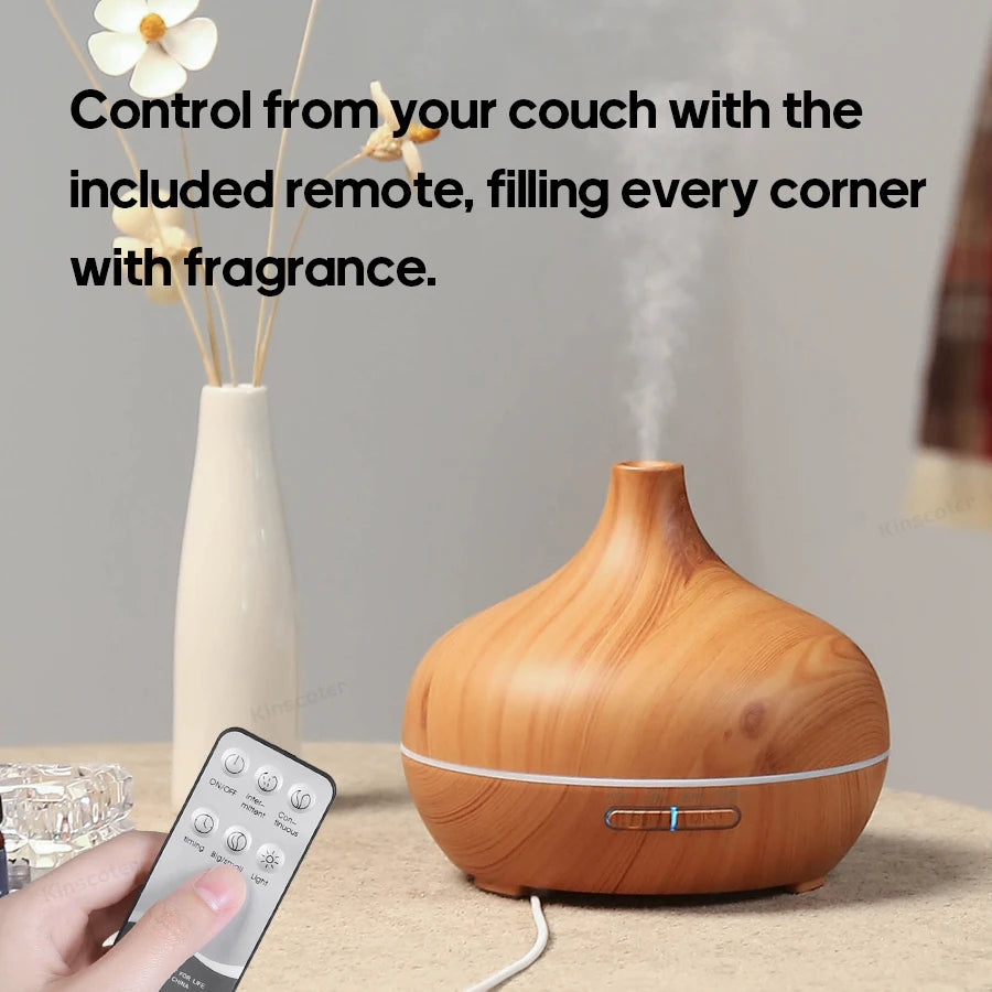 Wood Grain Aromatherapy Diffuser USB Humidifier Desktop Air Purifier Aroma Cool Mist Difusor/Essential oil set