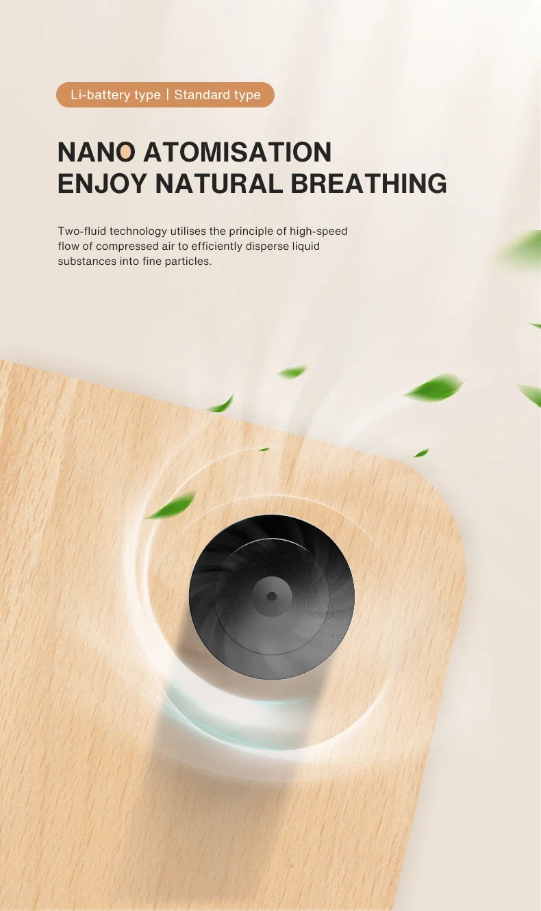 TEABLUM Smart Essential Oil Diffuser Office Aromatherapy Machine Battery Aromatherapy Machine Home Electric Aromatherapy Machine