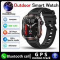 New Military GPS Smart Watch Men Flashlight Compass Waterproof 600mAh Battery Outdoor Sport Tracker Bluetooth Call Smartwatch