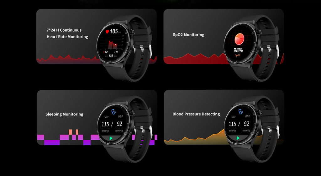 Aurafit Smartwatch NEXA 2/AM05 Bluetooth Chamada, Tela AMOLED 1.43", IP68, Monitor Cardíaco e SpO2, Bateria 300mAh metal de luxo