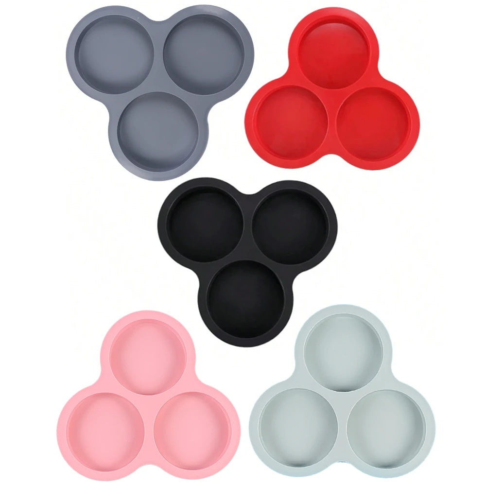 Silicone Egg Mold Air Fryer Egg Pan Reusable 3-Cavity Muffin Cake Baking Mould Kitchen Cooking Accessories