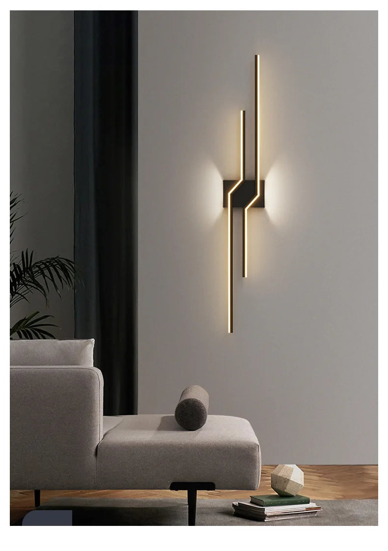 Wall Lamp Living Room TV Background Wall Lantern Minimalist Strip Lamp Bedroom Bedside Decoration Aisle Lamps Bracket Light