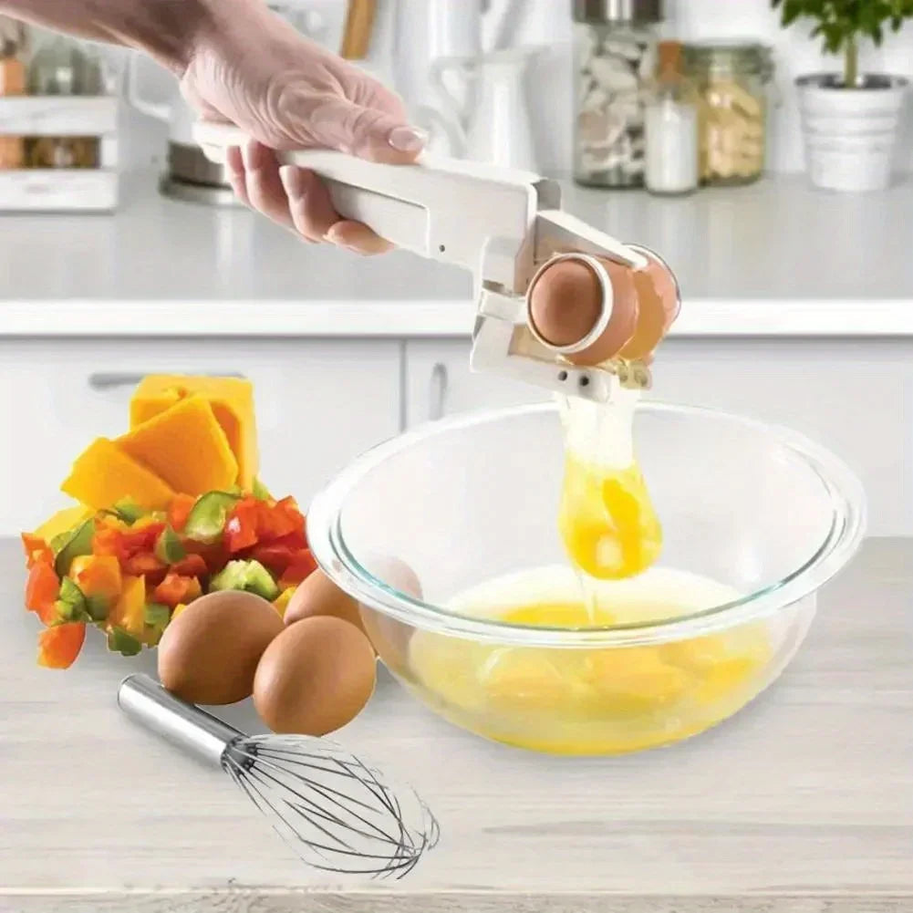 1pc Egg Shell Cracker Separator Creativity Handheld Egg Opener Egg Breaker Kitchen Gadget Tool With Separation Eggs